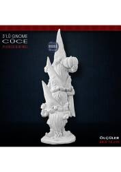 3'lü Gnome Cüce Biblo Heykeli (44x18 cm) Ham Polyester - Tual Hobi Sanat
