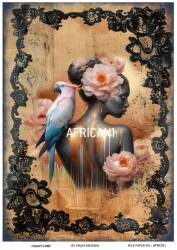 Afrika Desenli Pirinç Dekopaj Model : AFRICAN01 - Line Art