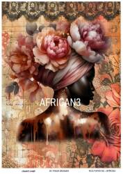 Afrika Desenli Pirinç Dekopaj Model : AFRICAN03 - Line Art