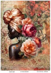 Afrika Desenli Pirinç Dekopaj Model : AFRICAN04 - Line Art