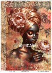 Afrika Desenli Pirinç Dekopaj Model : AFRICAN05 - Line Art