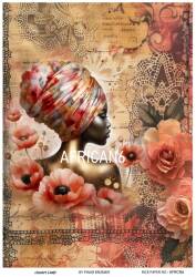 Afrika Desenli Pirinç Dekopaj Model : AFRICAN06 - Line Art