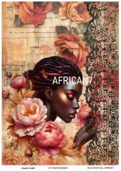 Afrika Desenli Pirinç Dekopaj Model : AFRICAN07 - Line Art