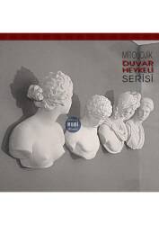 Afrodit Venüs Büstü Antik Duvar Heykeli (39x32 cm) Ham Polyester - Tual Hobi Sanat (1)