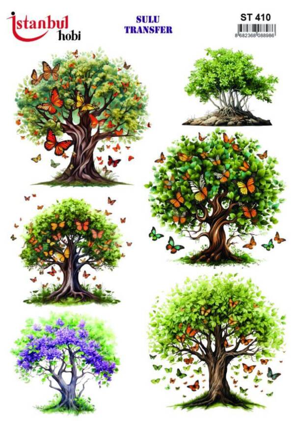 Ağaç Desenli Sulu Transfer Kağıdı STI-410 - 1