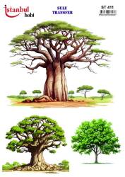Ağaç Desenli Sulu Transfer Kağıdı STI-411 - Tual Hobi Craft Ist