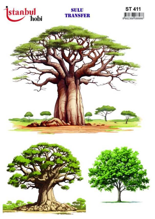 Ağaç Desenli Sulu Transfer Kağıdı STI-411 - 1