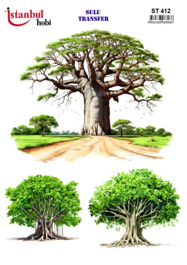 Ağaç Desenli Sulu Transfer Kağıdı STI-412 - 1