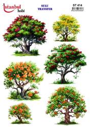 Ağaç Desenli Sulu Transfer Kağıdı STI-414 - Tual Hobi Craft Ist