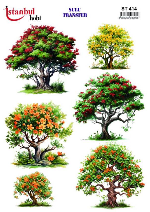 Ağaç Desenli Sulu Transfer Kağıdı STI-414 - 1