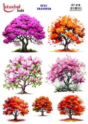 Ağaç Desenli Sulu Transfer Kağıdı STI-418 - Tual Hobi Craft Ist
