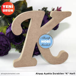 Ahşap Ayakta Durabilen L Harfi - 15 cm - Tual Hobi Sanat