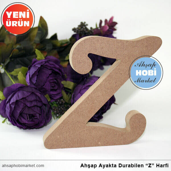 Ahşap Ayakta Durabilen Z Harfi - 15 cm - 1