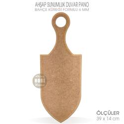 Ahşap Bahçe Küreği Figürlü Pano (39x14 cm) Sunumluk Duvar Pano - Tual Hobi Craft İst