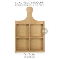 Ahşap Çerezlik Sunumluk Bibloluk (31x22 cm) 4 cm Kalınlık - Tual Hobi Sanat