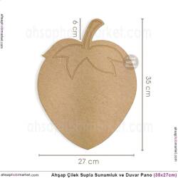 Ahşap Çilek Supla Sunumluk Duvar Pano (35x27 cm) - Tual Hobi Sanat (1)