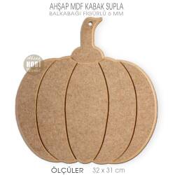 Ahşap Kabak Supla Sunum Servis Altı Kalın (32x31cm) - Tual Hobi Craft İst