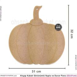 Ahşap Kabak Supla Sunum Servis Altı Kalın (32x31cm) - 3