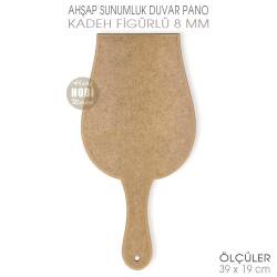 Ahşap Kadeh Figürlü Pano (39x19 cm) Sunumluk Duvar Pano - Tual Hobi Craft İst (1)