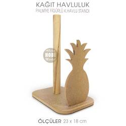 Ahşap Kağıt Havluluk Ananaslı Model (23x18 cm) - Tual Hobi Sanat (1)