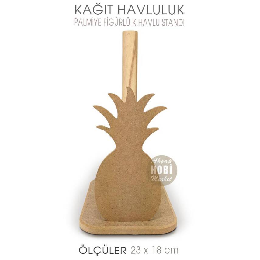 Ahşap Kağıt Havluluk Ananaslı Model (23x18 cm) - 1
