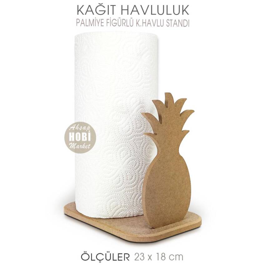 Ahşap Kağıt Havluluk Ananaslı Model (23x18 cm) - 3