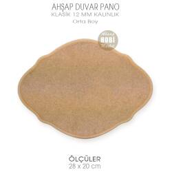 Ahşap Klasik Kalın Duvar Pano (28x20 cm) Orta Boy - Tual Hobi Craft İst (1)