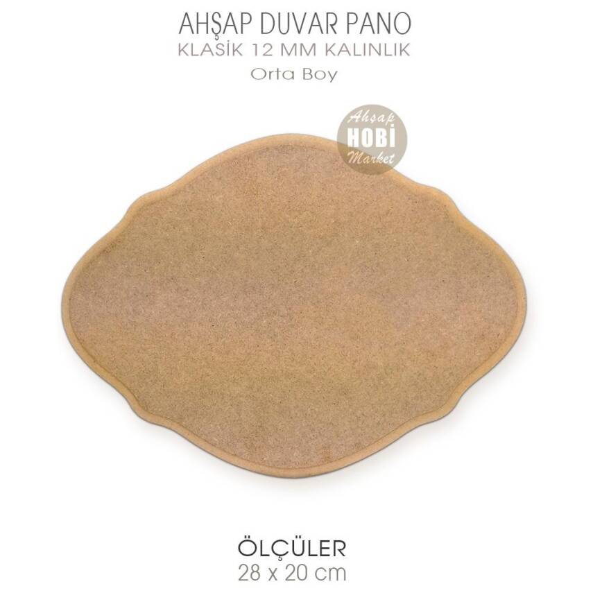 Ahşap Klasik Kalın Duvar Pano (28x20 cm) Orta Boy - 2