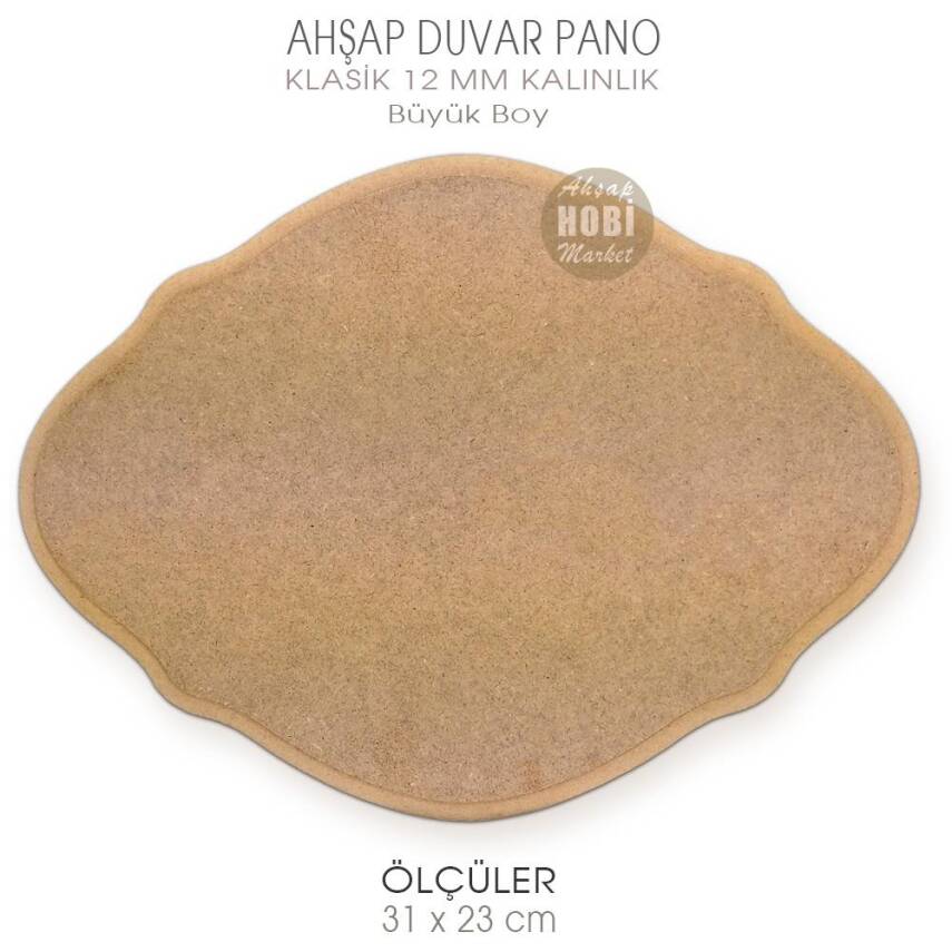 Ahşap Klasik Kalın Duvar Pano (31x23 cm) Büyük Boy - 2