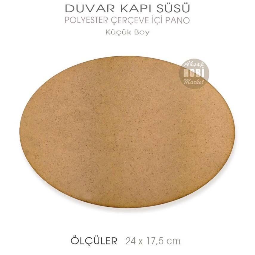 Ahşap Polyester Çerçeve İçi Süsleme Pano (24x17,5 cm) Küçük Boy - 1