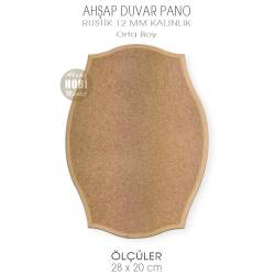 Ahşap Rustik Country Kalın Duvar Pano (28x20 cm) Orta Boy - Tual Hobi Craft İst