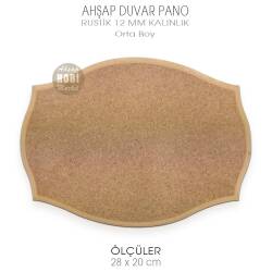 Ahşap Rustik Country Kalın Duvar Pano (28x20 cm) Orta Boy - Tual Hobi Craft İst (1)