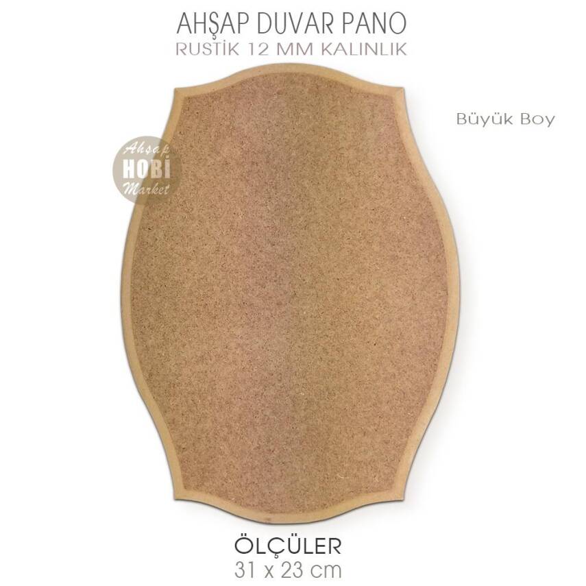 Ahşap Rustik Country Kalın Duvar Pano (31x23 cm) Büyük Boy - 1