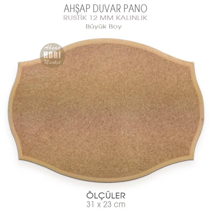 Ahşap Rustik Country Kalın Duvar Pano (31x23 cm) Büyük Boy - 2