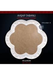 Ahşap Tabanlı Polyester Tepsi Model 3 (29x29 cm) Ham Polyester - Tual Hobi Sanat