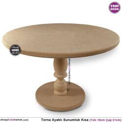 Ahşap Torna Ayaklı Sunumluk Büyük Boy (31x18 cm) OSU19 - Tual Hobi Sanat