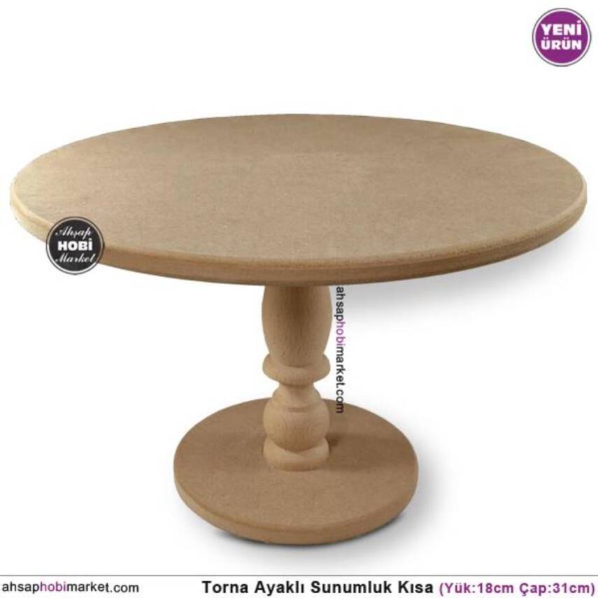 Ahşap Torna Ayaklı Sunumluk Büyük Boy (31x18 cm) OSU19 - 1