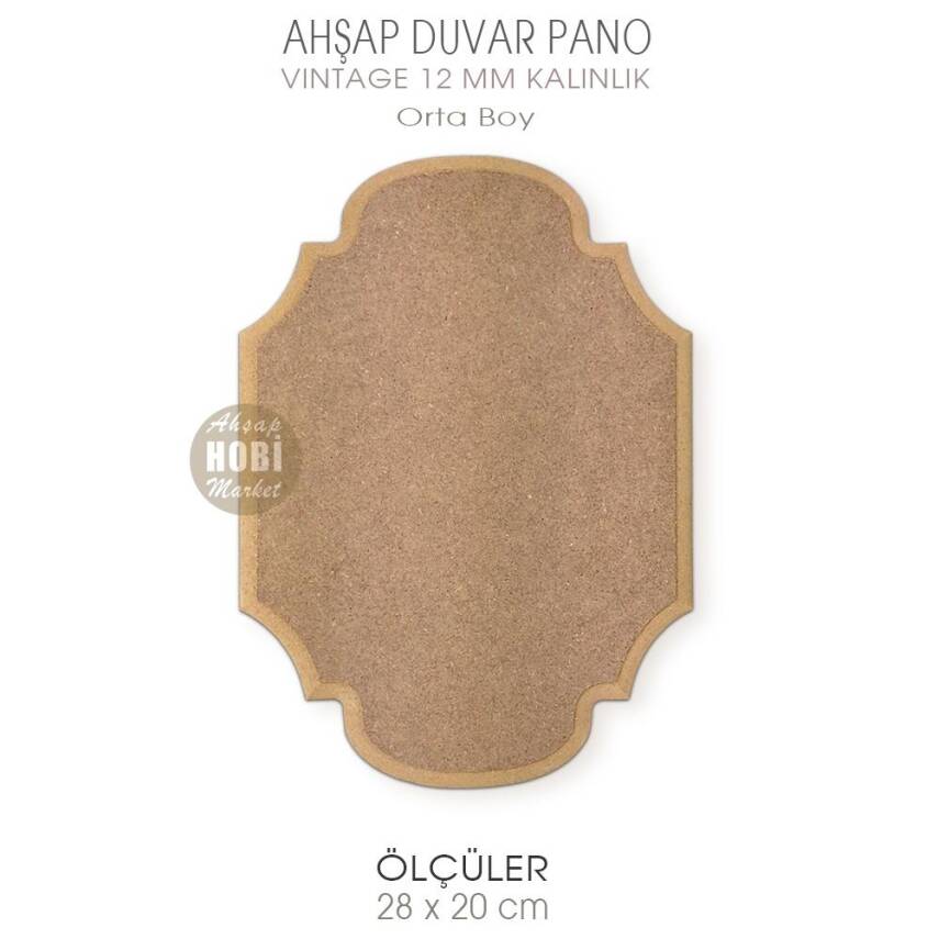 Ahşap Vintage Kalın Duvar Pano (28x20 cm) Orta Boy - 1