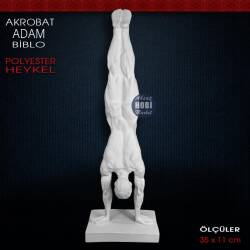 Akrobat Adam Biblo Heykel (35x11 cm) Ham Polyester - Tual Hobi Sanat