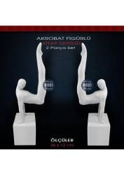 Akrobat Adam Kitap Tutucu Set (2 Parça) Ham Polyester - Tual Hobi Sanat (1)