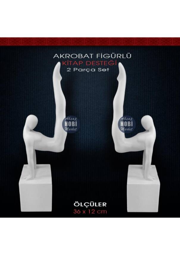 Akrobat Adam Kitap Tutucu Set (2 Parça) Ham Polyester - 2