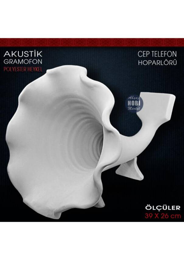 Akustik Gramofon Cep Telefon Hoparlörü Ham Polyester - 2