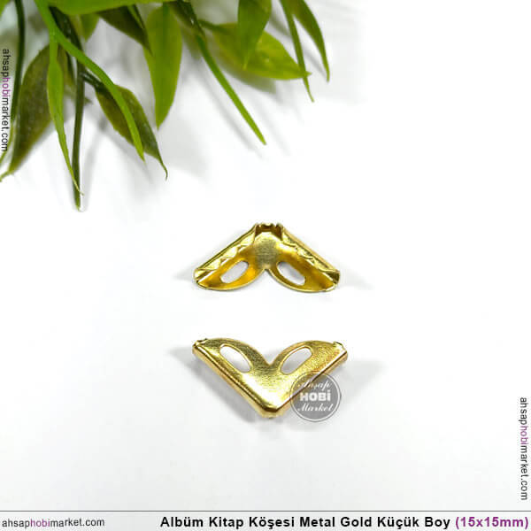 Albüm Kitap Köşe Koruyucu Küçük Boy (20 Adet) Parlak Gold - 1