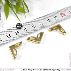 Albüm Kitap Köşe Koruyucu Küçük Boy (20 Adet) Parlak Gold - Tual Hobi Sanat (1)