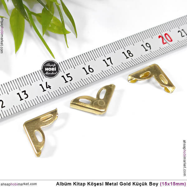 Albüm Kitap Köşe Koruyucu Küçük Boy (20 Adet) Parlak Gold - 2