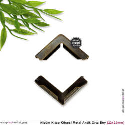 Albüm Kitap Köşe Koruyucu Orta Boy (20 Adet) Antik Altın - Tual Hobi Sanat