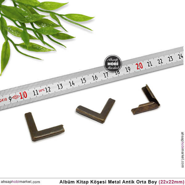 Albüm Kitap Köşe Koruyucu Orta Boy (20 Adet) Antik Altın - 2