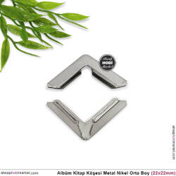 Albüm Kitap Köşe Koruyucu Orta Boy (20 Adet) Parlak Gümüş - Tual Hobi Sanat