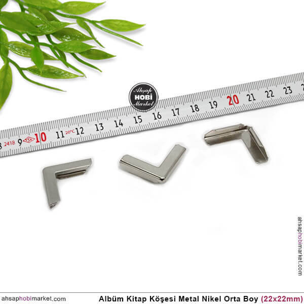 Albüm Kitap Köşe Koruyucu Orta Boy (20 Adet) Parlak Gümüş - 2