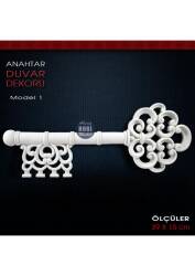 Anahtar Duvar Dekoru Model 1 (39x15 cm) Ham Polyester - Tual Hobi Sanat (1)